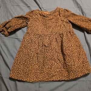 GAP Brown Leopard Print Kids Dress